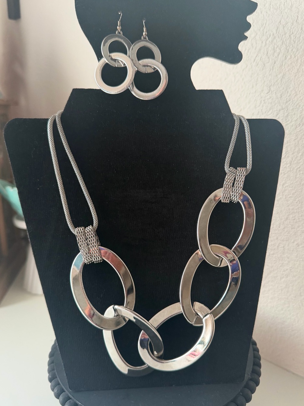 Bold Y2K Statement Silver Link Necklace